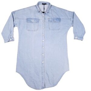 Light Blue Denim Shirt Dress